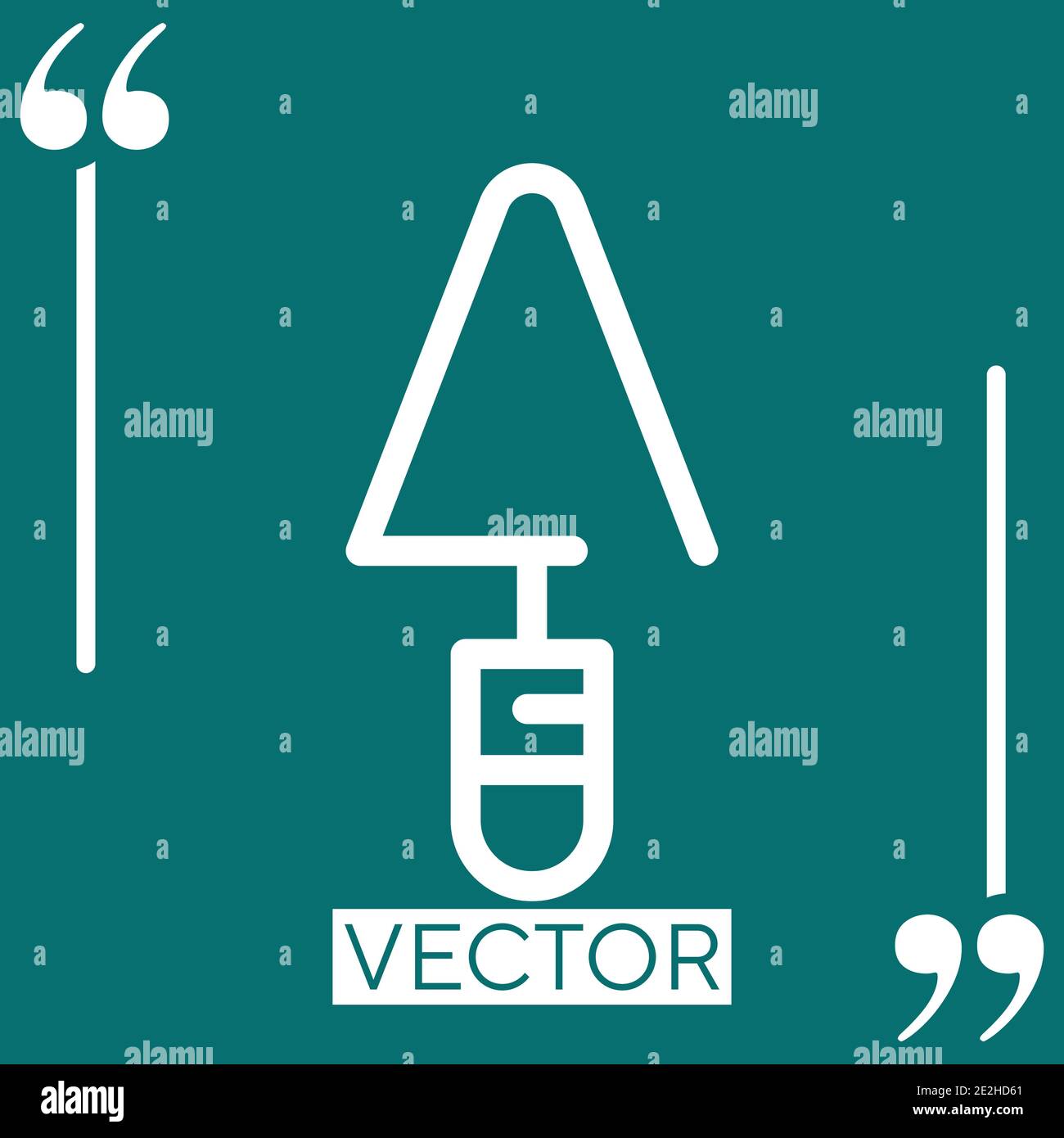 trowel vector icon Linear icon. Editable stroke line Stock Vector