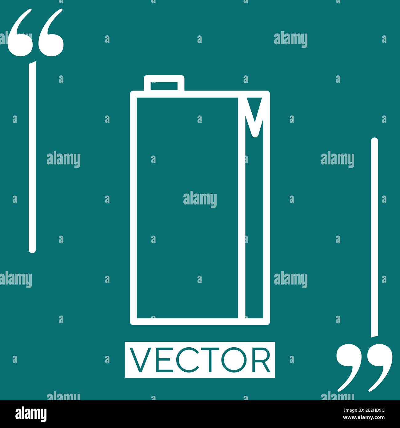 juice brik Linear icon. Editable stroke line Stock Vector