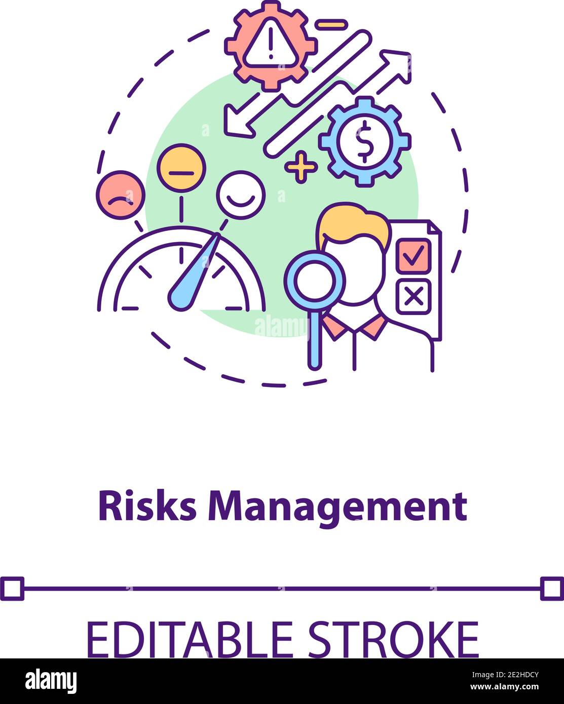 Risks management concept icon Stock Vector Image & Art - Alamy