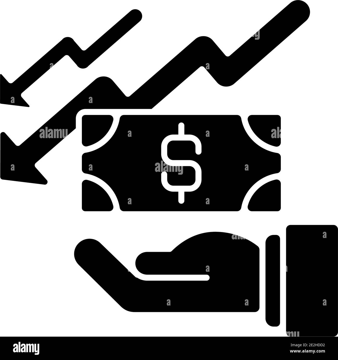 Depreciation black glyph icon Stock Vector Image & Art Alamy