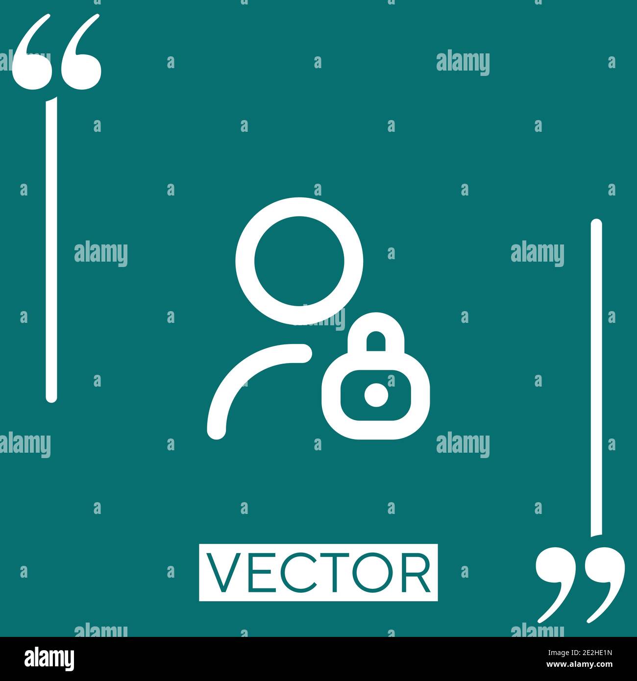 block user vector icon Linear icon. Editable stroked line Stock Vector