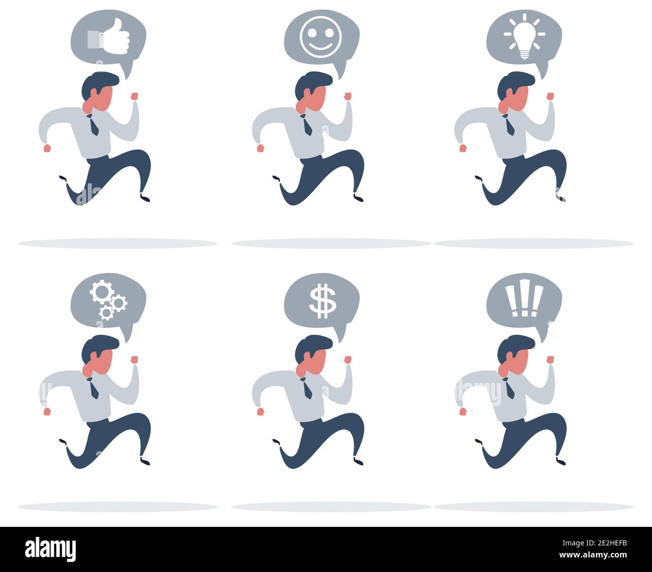 Business man running fast. Late business person rushing in a hurry to ...