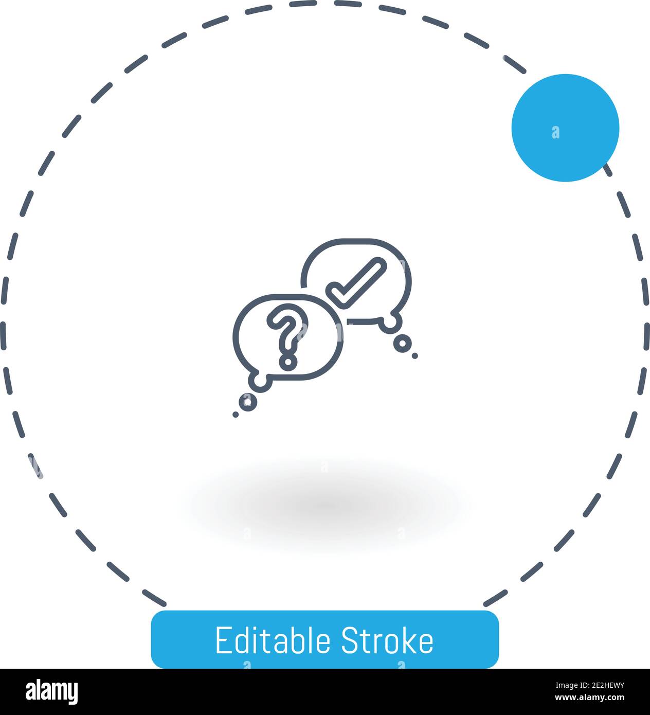 solution vector icon editable stroke outline icons for web and mobile Stock Vector