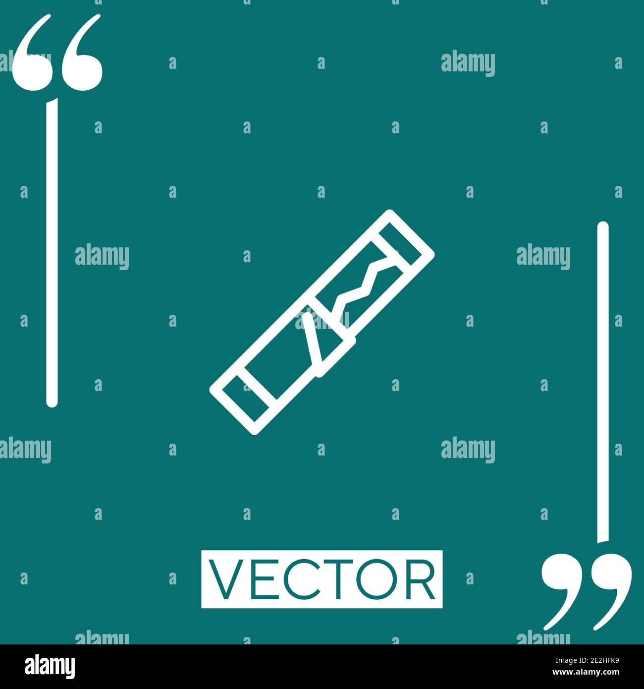 gum wrapped Linear icon. Editable stroke line Stock Vector