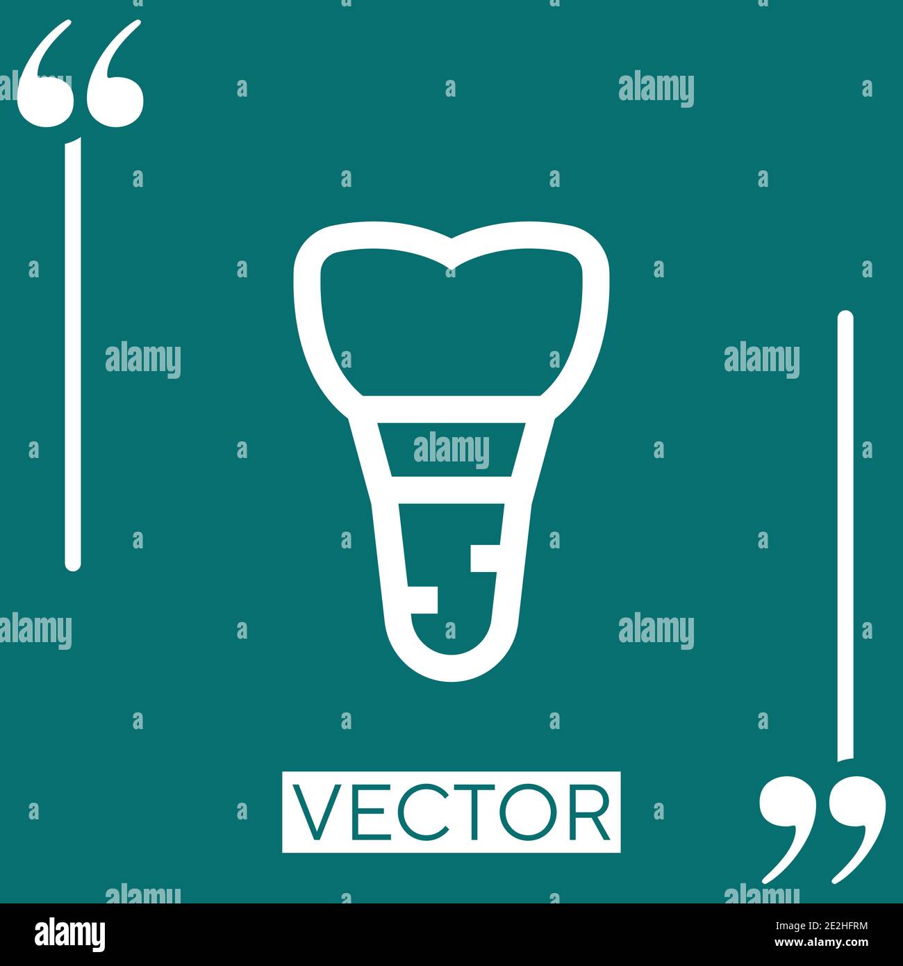 dental implant vector icon Linear icon. Editable stroke line Stock ...