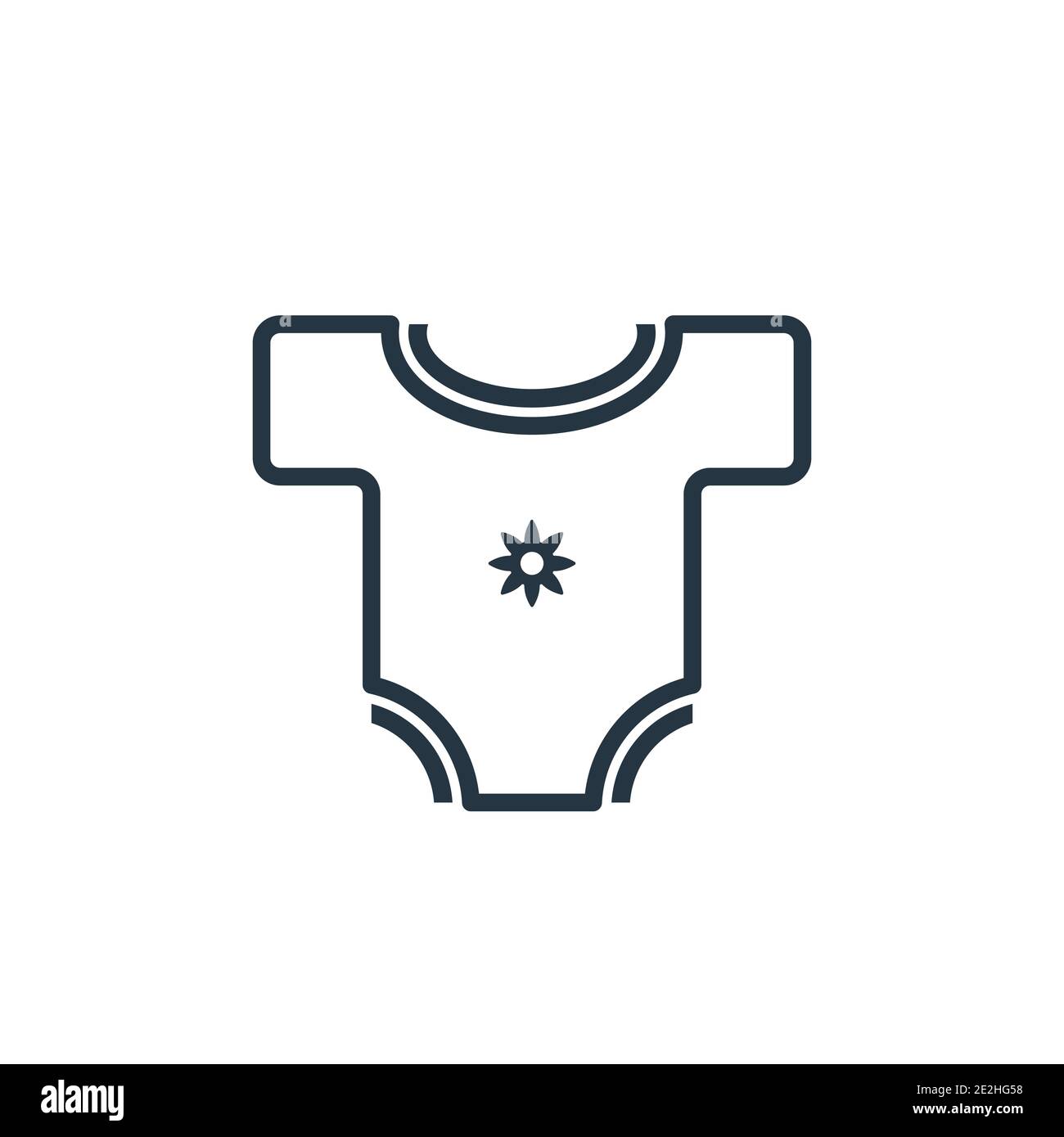 baby dress, rompers and socks vector line icon, sign, illustration