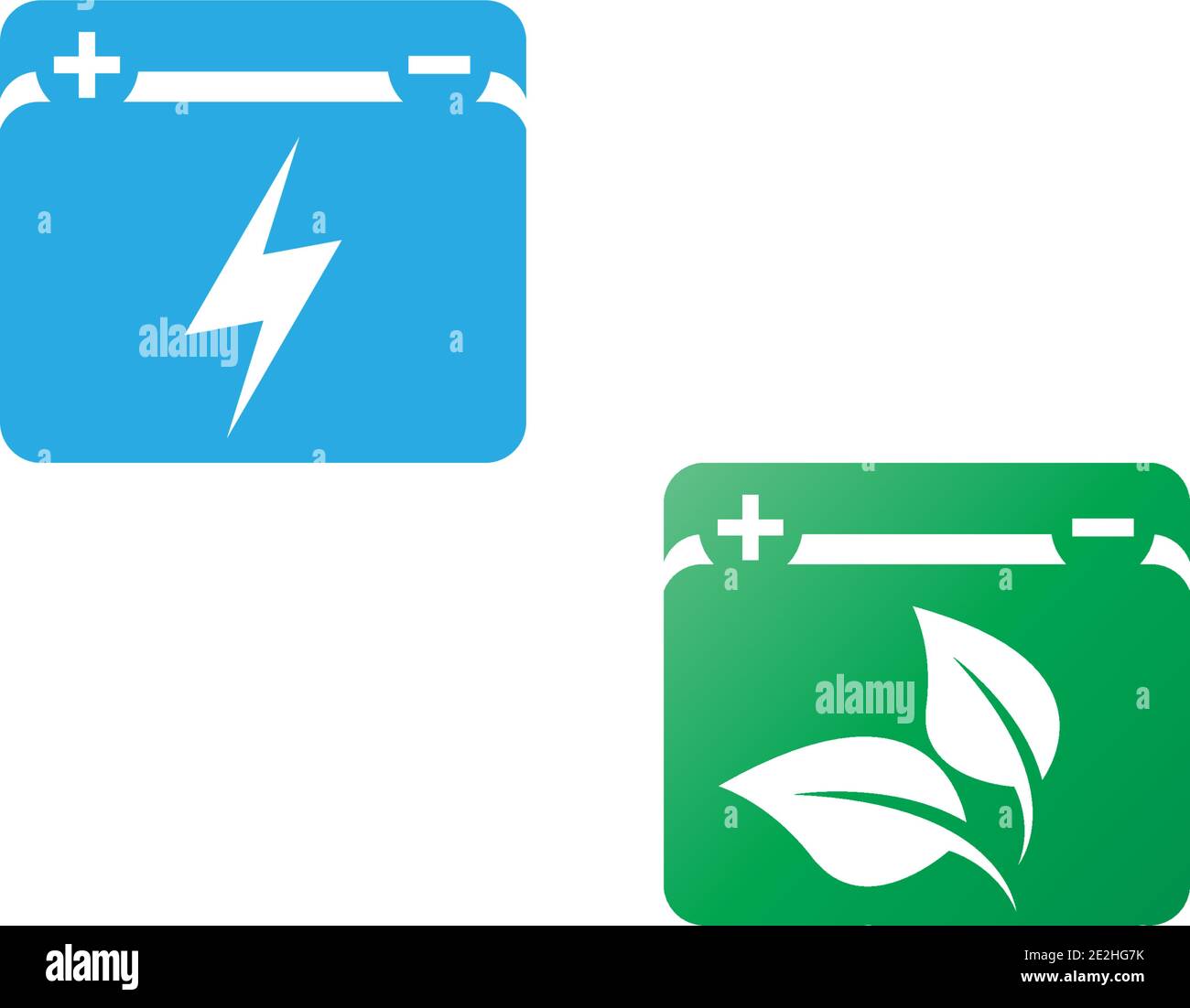 Battery logo icon design template vector illustration Stock Vector