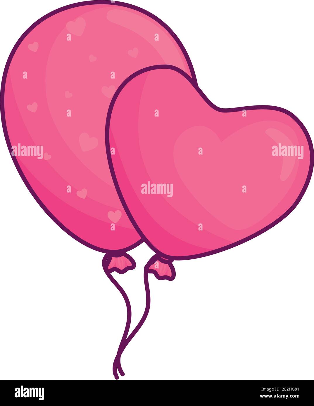 Hearts balloons isolated vector design Stock Vector Image & Art - Alamy