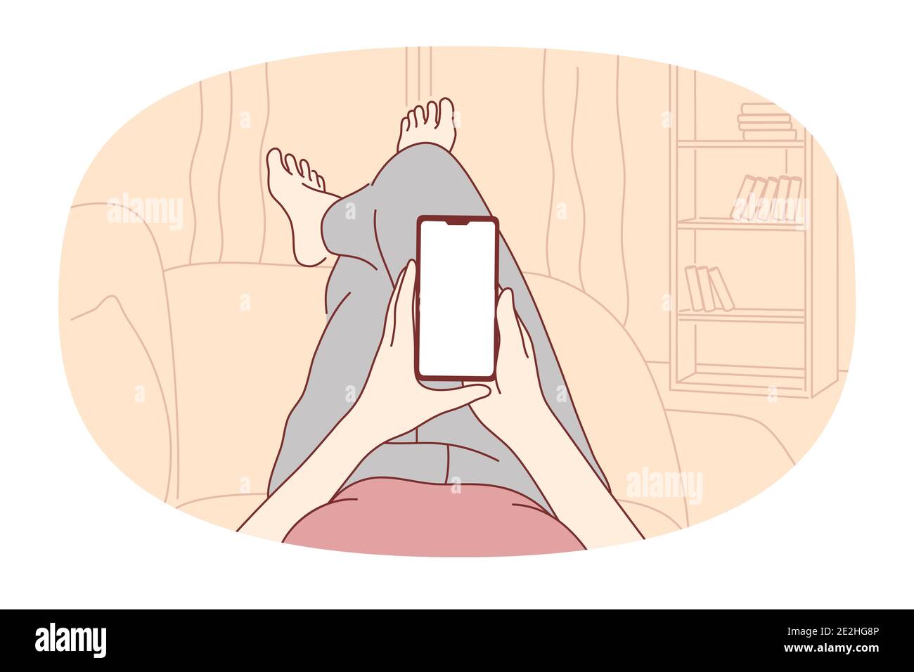 Smartphone, online communication, chatting concept Stock Vector