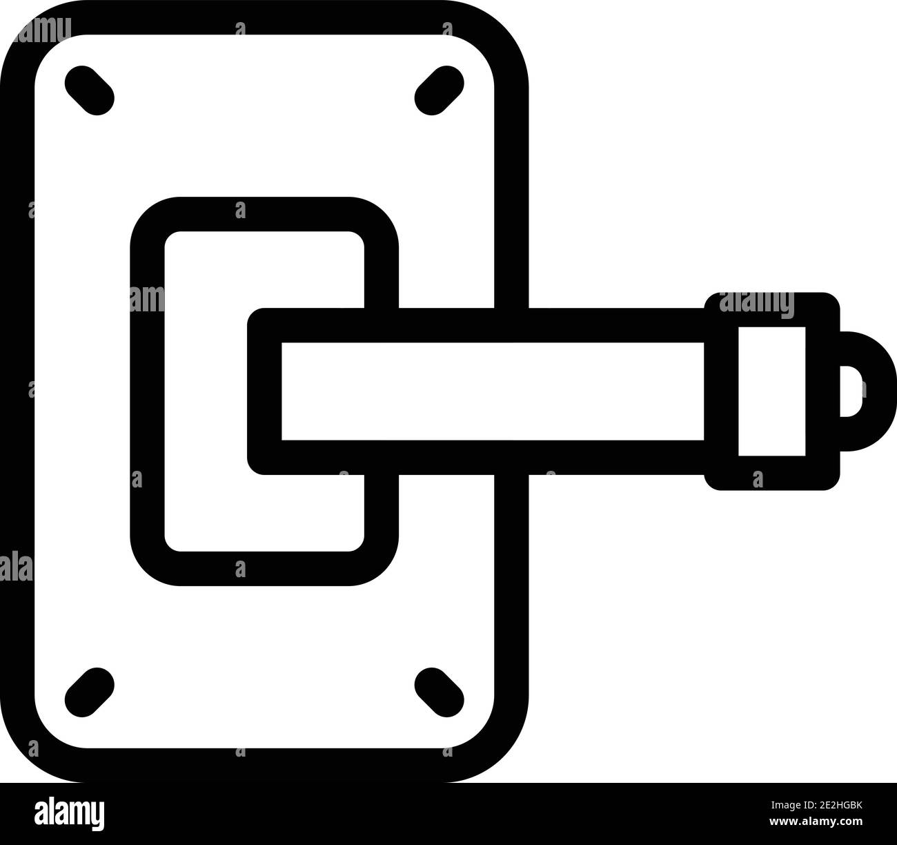 Open door handle icon. Outline open door handle vector icon for web ...