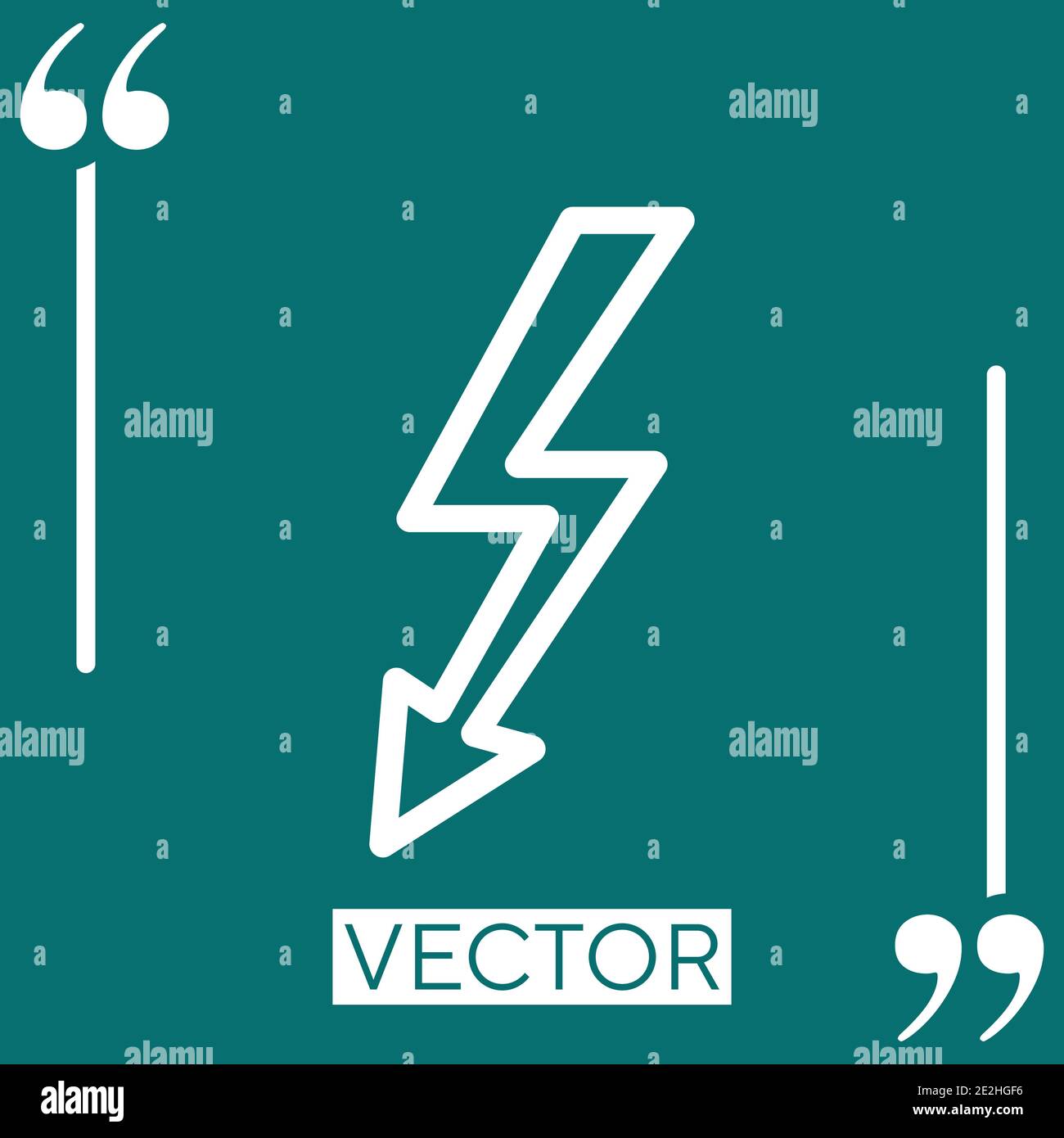 thunderbolt Linear icon. Editable stroke line Stock Vector Image & Art ...