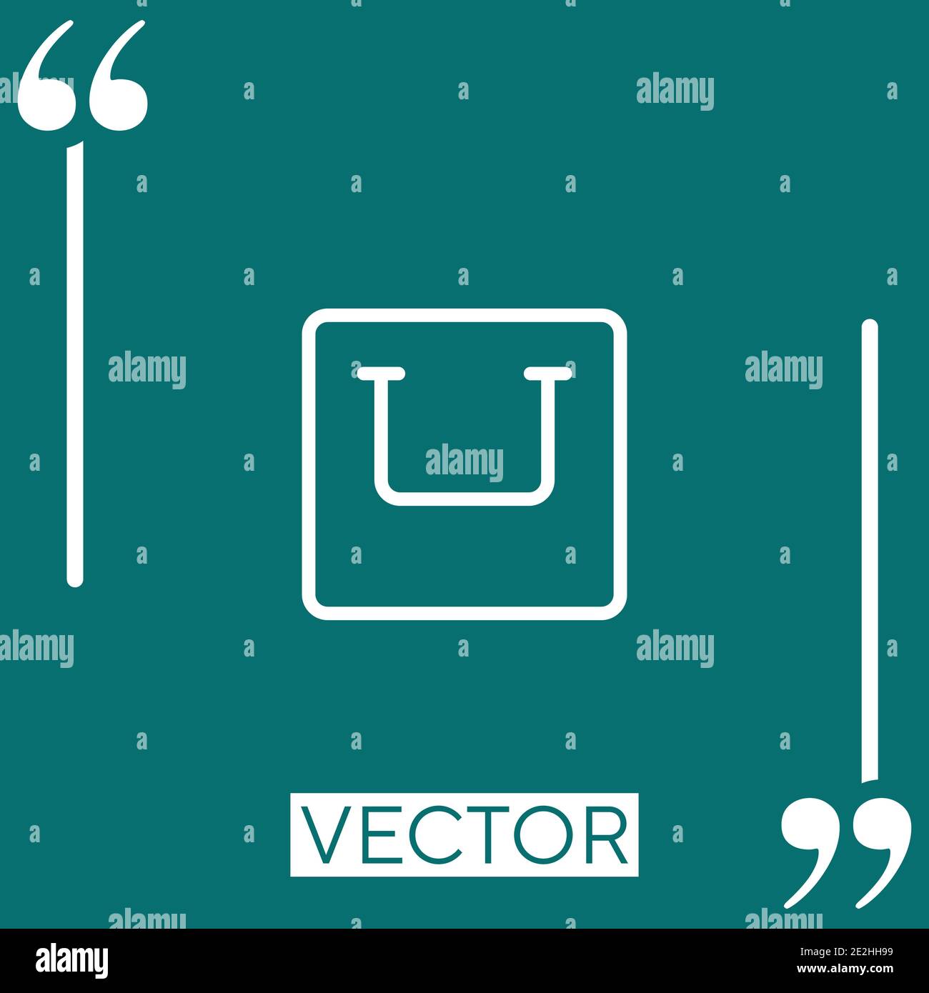 paper bag with handle Linear icon. Editable stroke line Stock Vector ...