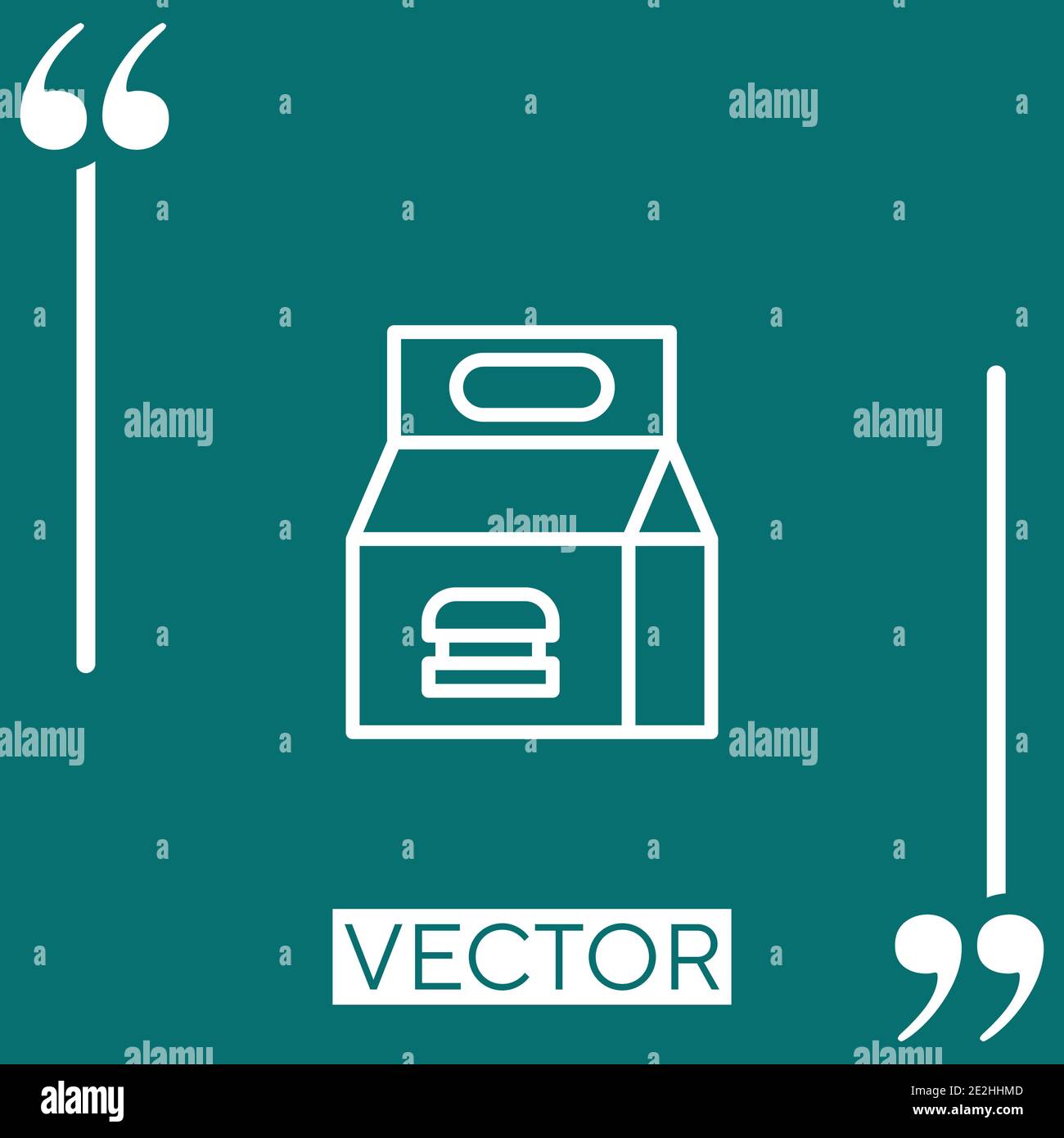 hamburger vector icon Linear icon. Editable stroked line Stock Vector