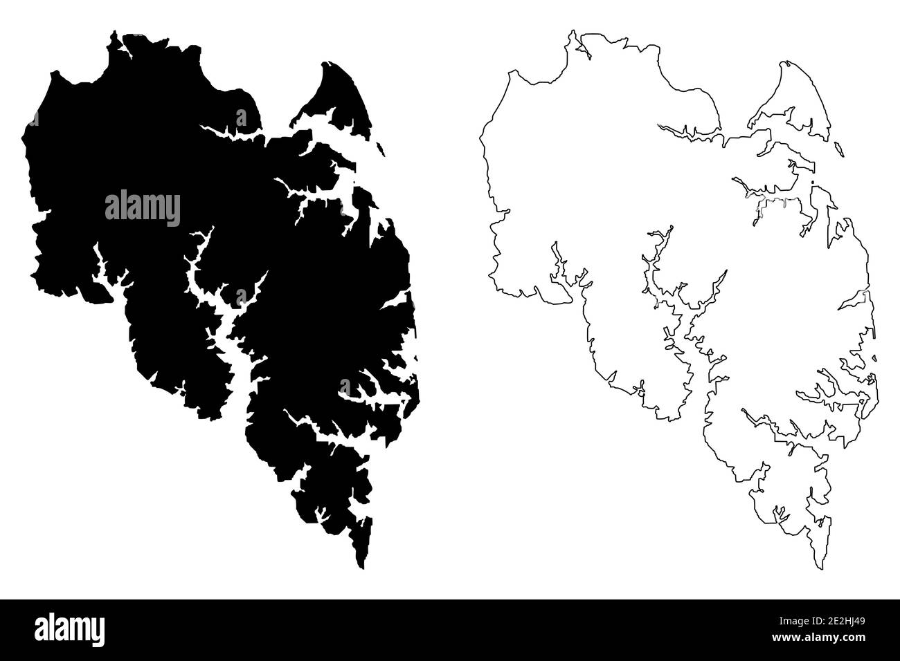 Mathews virginia map Stock Vector Images Alamy