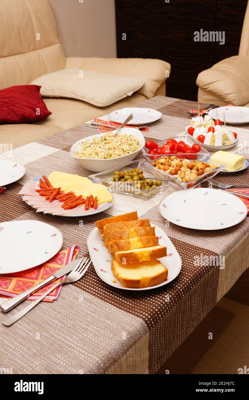 Appetizers and pastry Stock Photo - Alamy