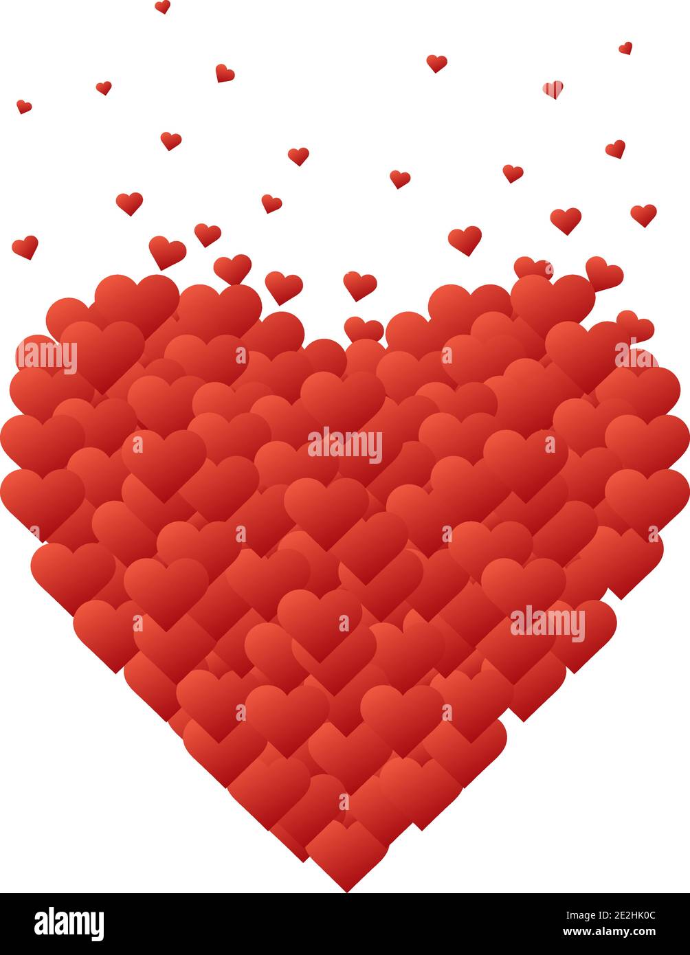 Hearts group design of love passion and romantic theme Vector ...