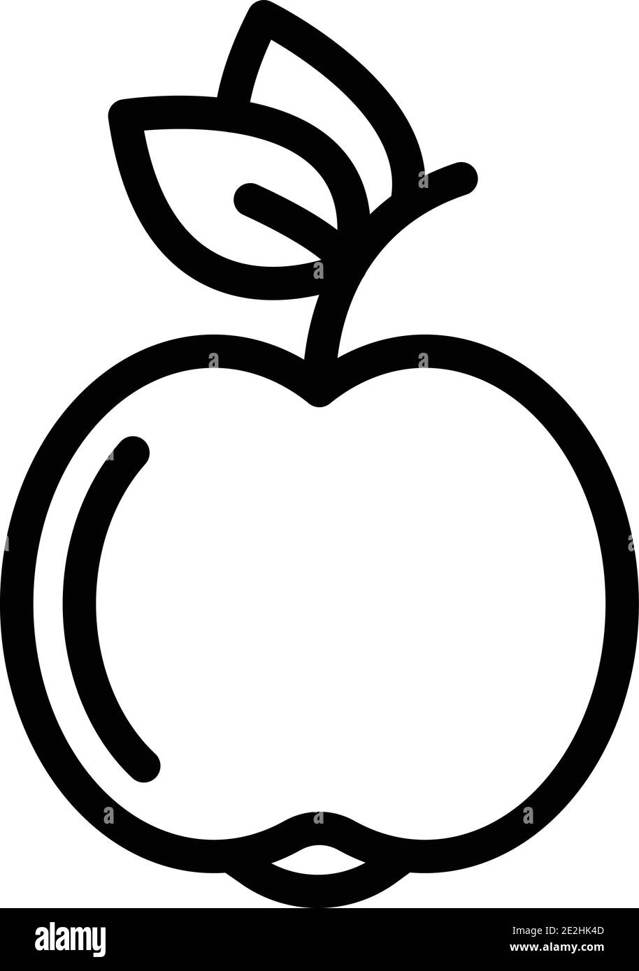 Apple fruit icon. Outline apple fruit vector icon for web design isolated on white background