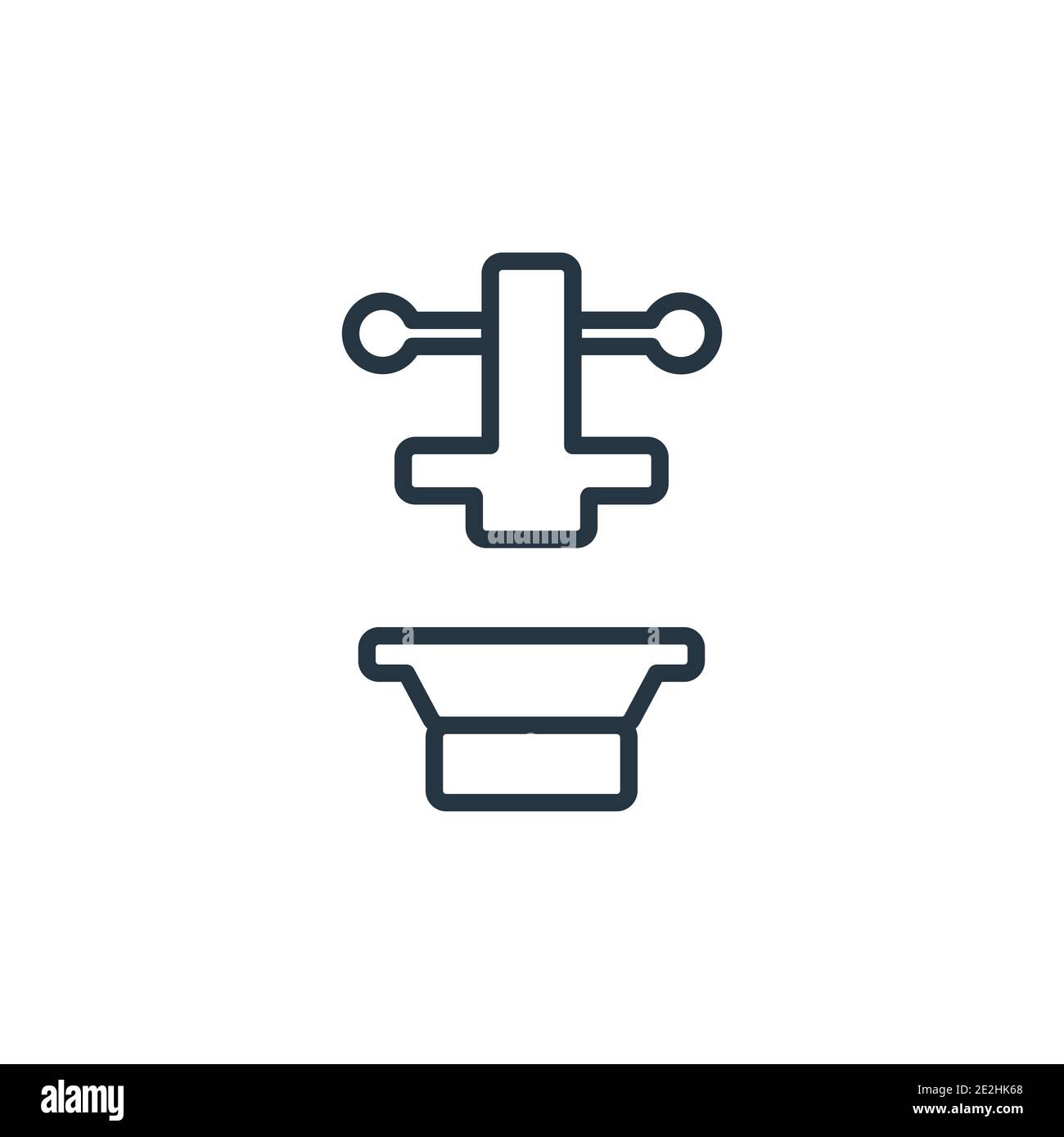 Press outline vector icon. Thin line black press icon, flat vector ...