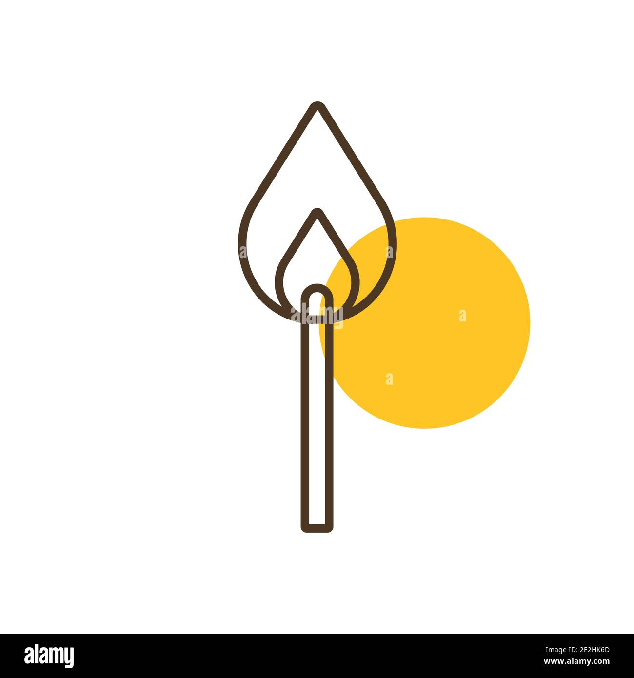 Burning match vector icon. Barbecue and bbq grill sign. Graph symbol ...