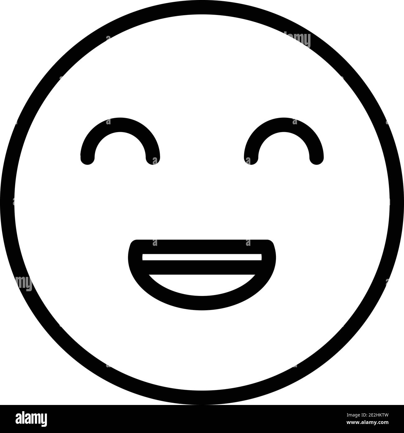 Funny emoji smile icon. Outline funny emoji smile vector icon for web  design isolated on white background Stock Vector Image & Art - Alamy