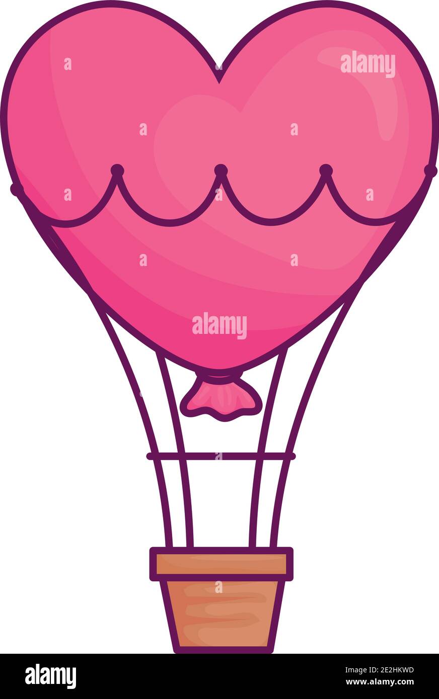 Heart hot air balloon vector design Stock Vector Image & Art - Alamy