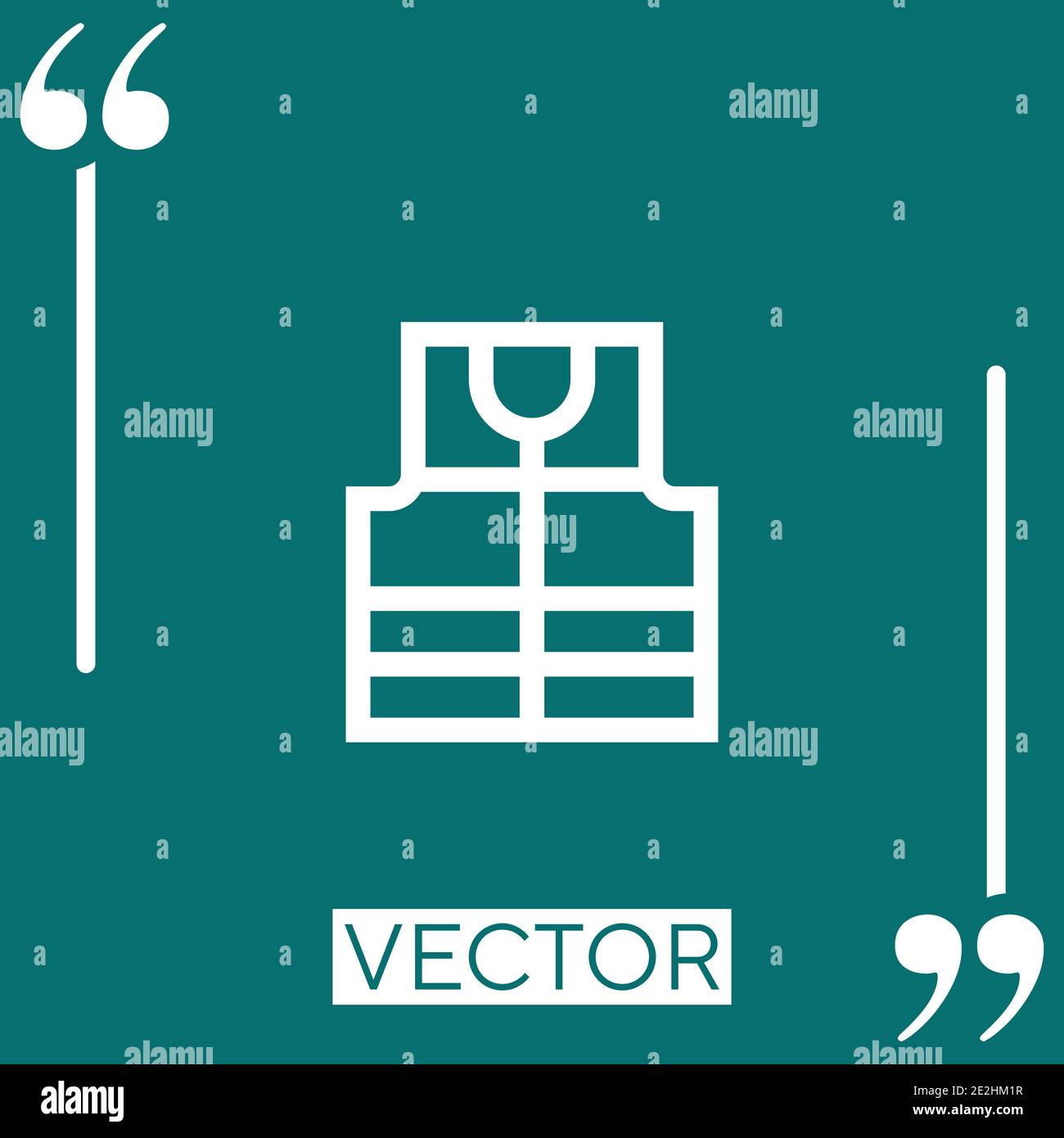 lifejacket vector icon Linear icon. Editable stroked line Stock Vector