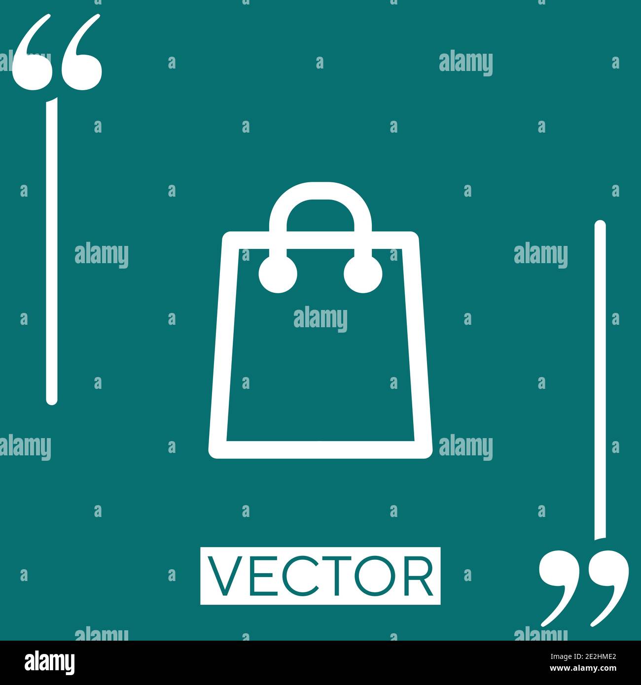 reusable shopping bag vector icon Linear icon. Editable stroke line ...