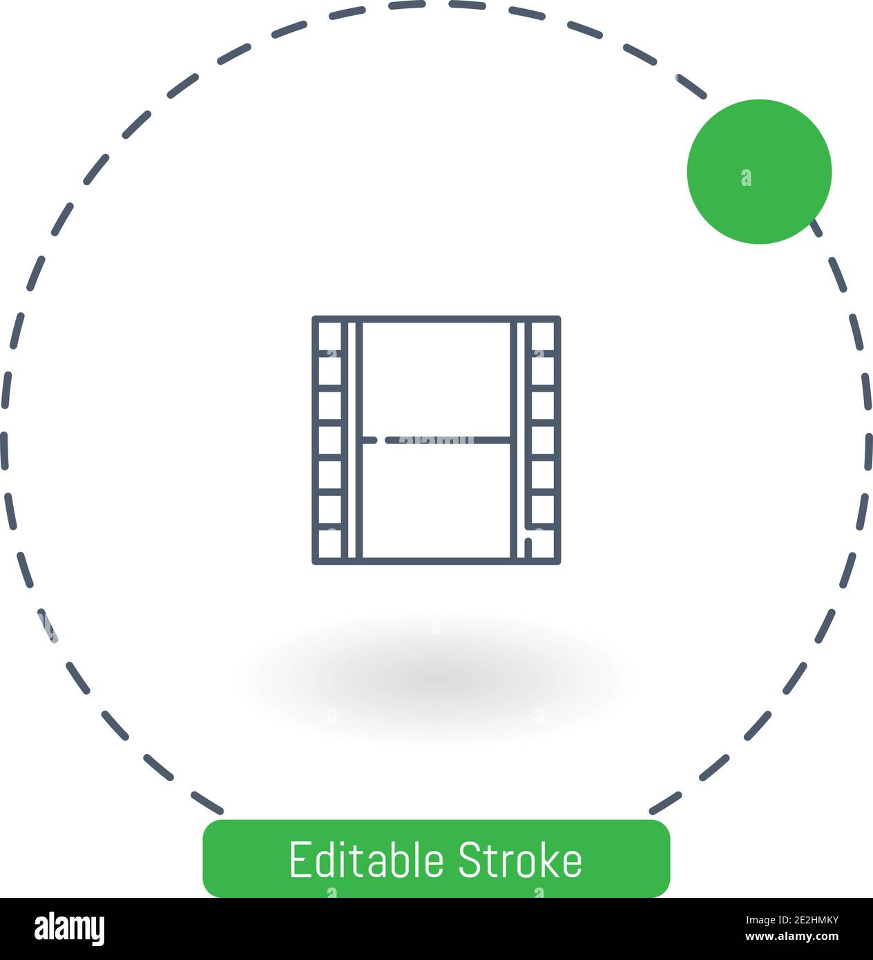 film vector icon editable stroke outline icons for web and mobile Stock ...