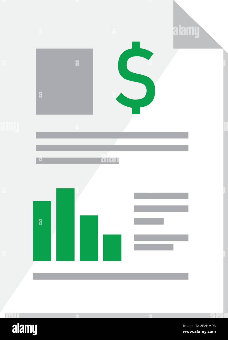 financial document paper with statistics and dollar symbol Stock Vector