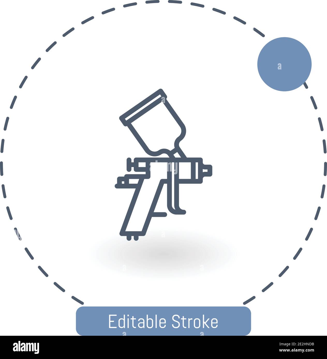 spray paint gun vector icon editable stroke outline icons for web and