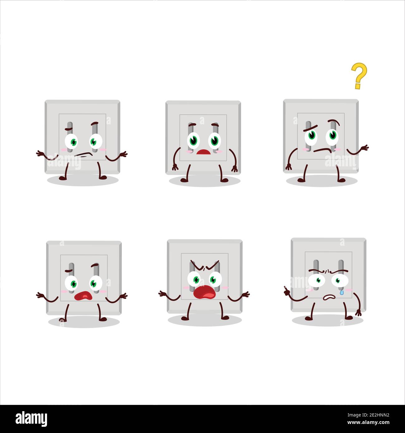 Universal Adapter Comic Cartoon character of single electric adapter with what expression ...