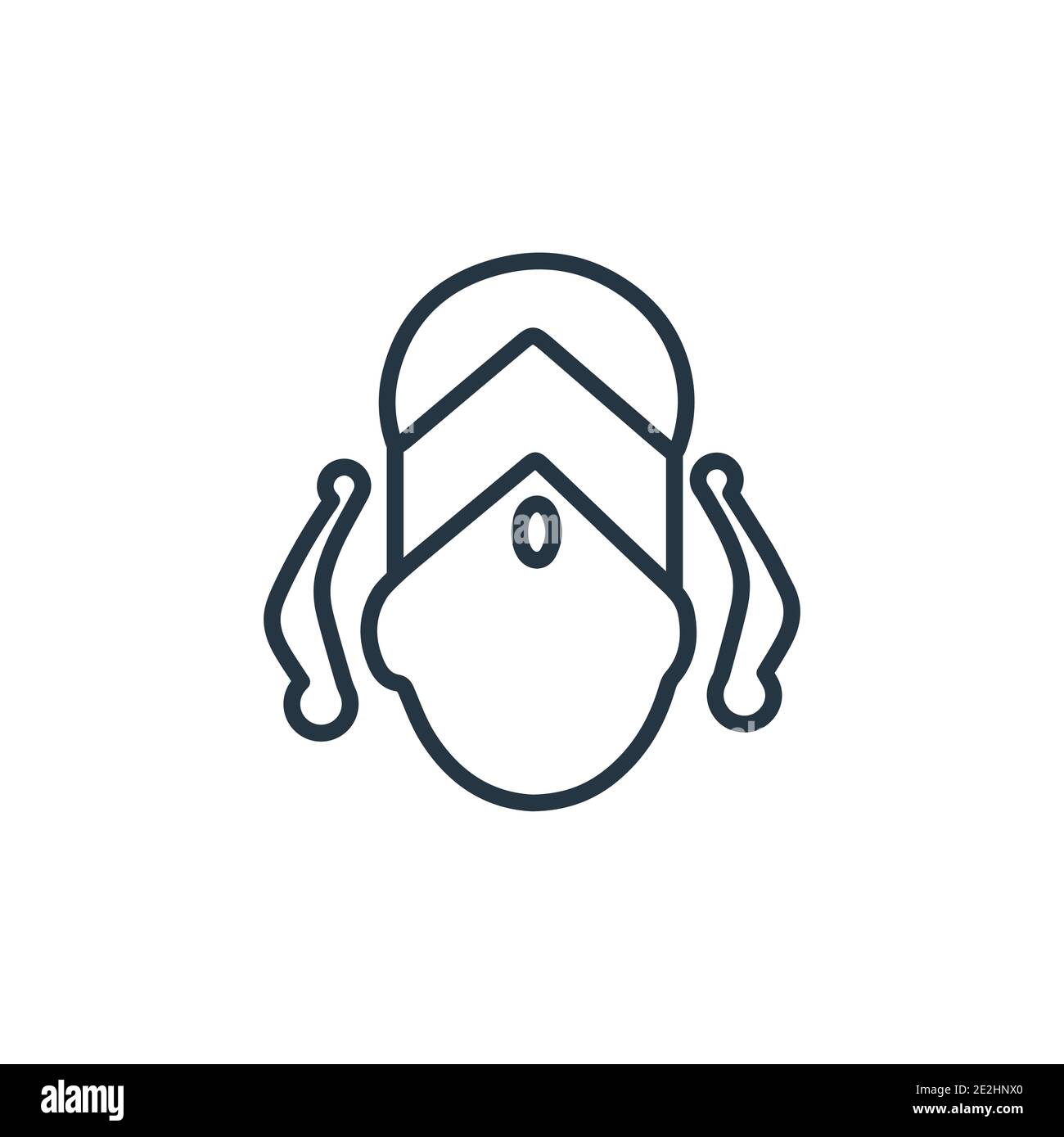 Durga puja outline vector icon. Thin line black durga puja icon, flat vector simple element illustration from editable india concept isolated on white Stock Vector