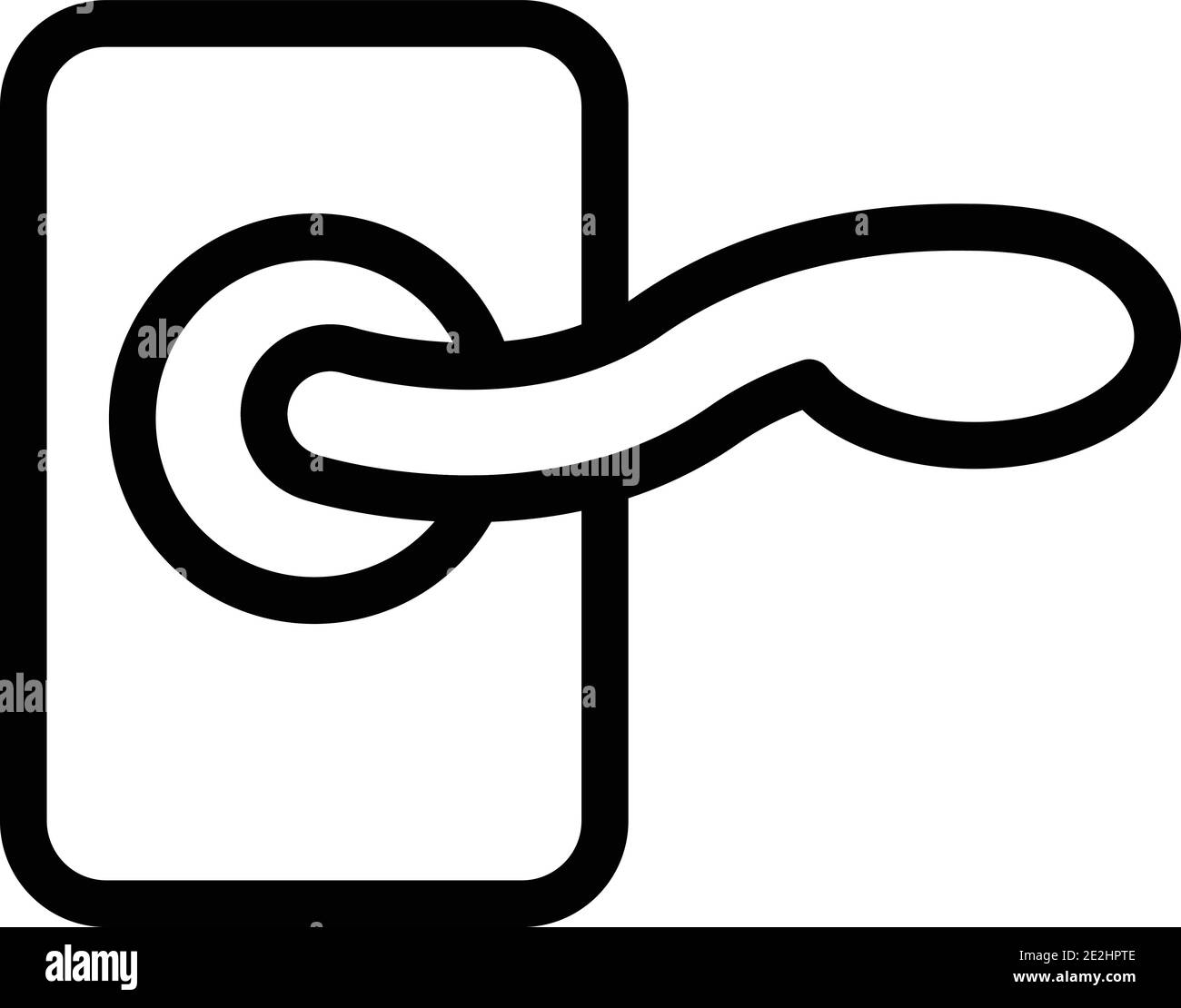 Front door handle icon. Outline front door handle vector icon for web ...