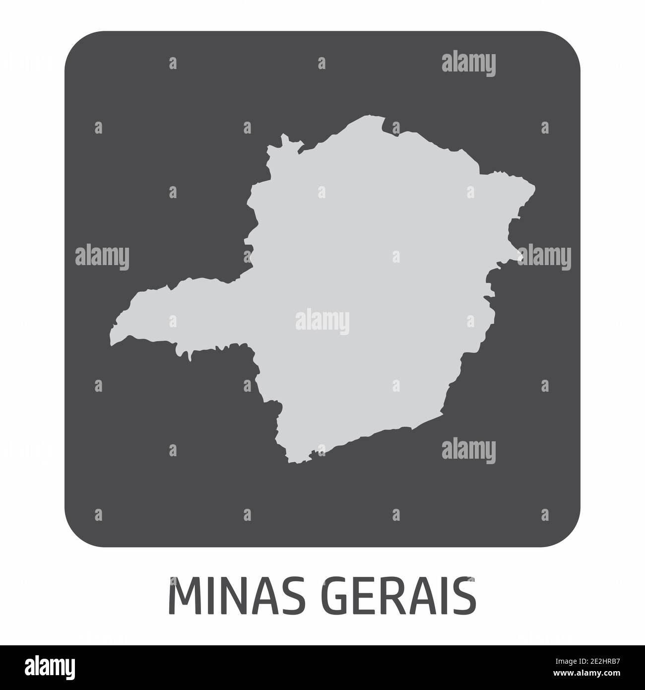 Minas Gerais map icon Stock Vector