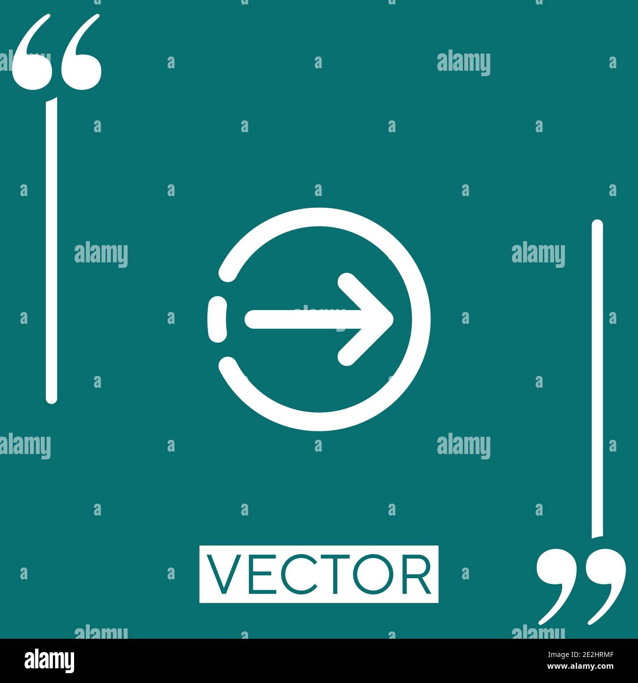 right arrow vector icon Linear icon. Editable stroke line Stock Vector ...