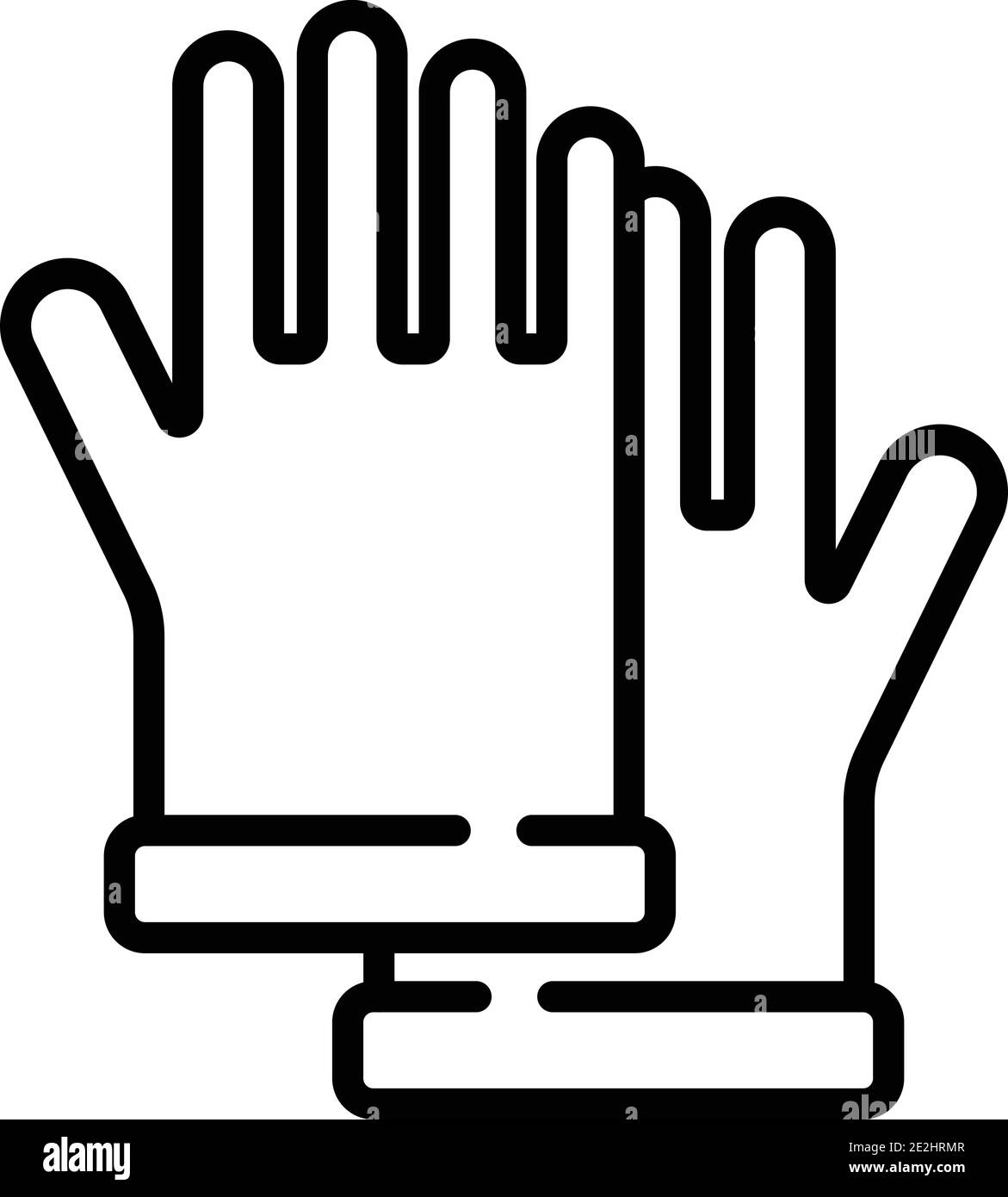 Rubber medical gloves icon. Outline rubber medical gloves vector icon ...