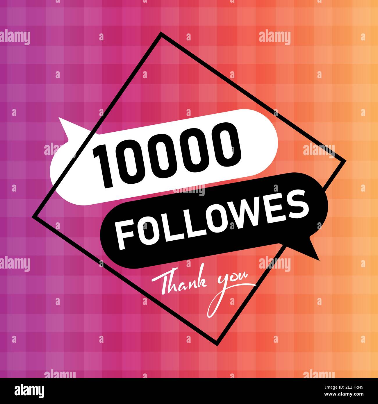 10 Thousand followers online social media achievement Stock Vector