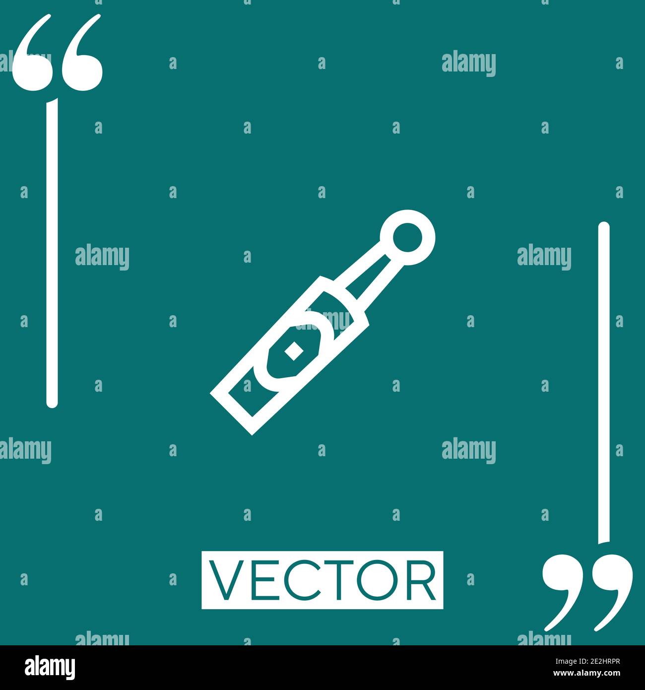 electric toothbrush vector icon Linear icon. Editable stroke line Stock Vector