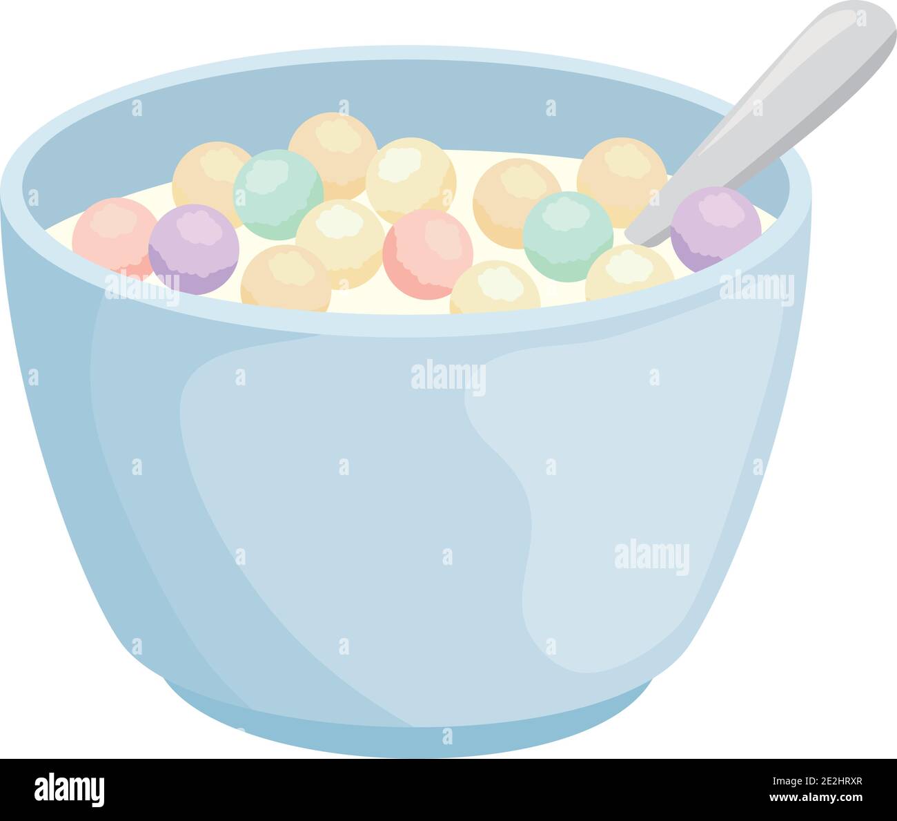 Breakfast cereal bowl with spoon vector design Stock Vector Image & Art