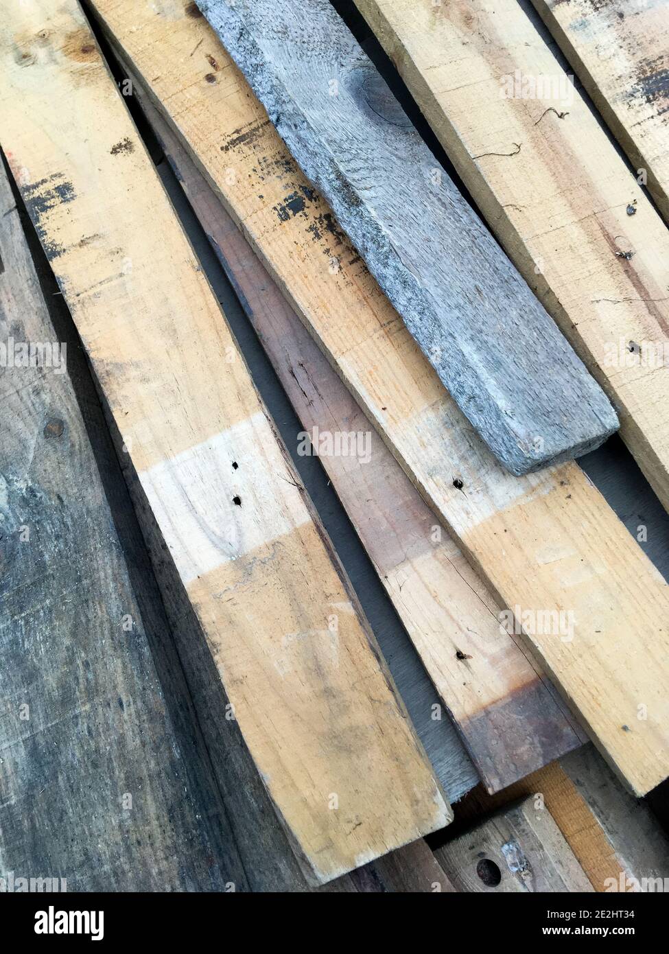 Wooden planks, France Stock Photo
