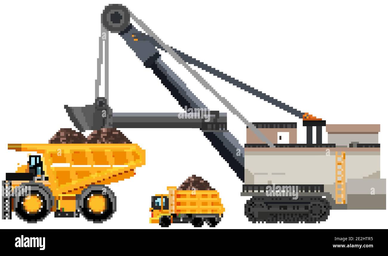 Articulated dump truck mining illustration Stock Vector Image & Art - Alamy