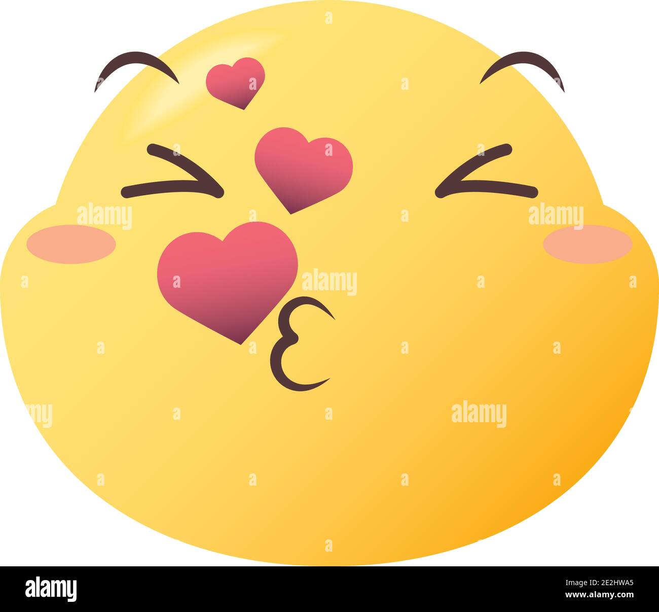 kissing emoji face design, Emoticon cartoon expression and social media