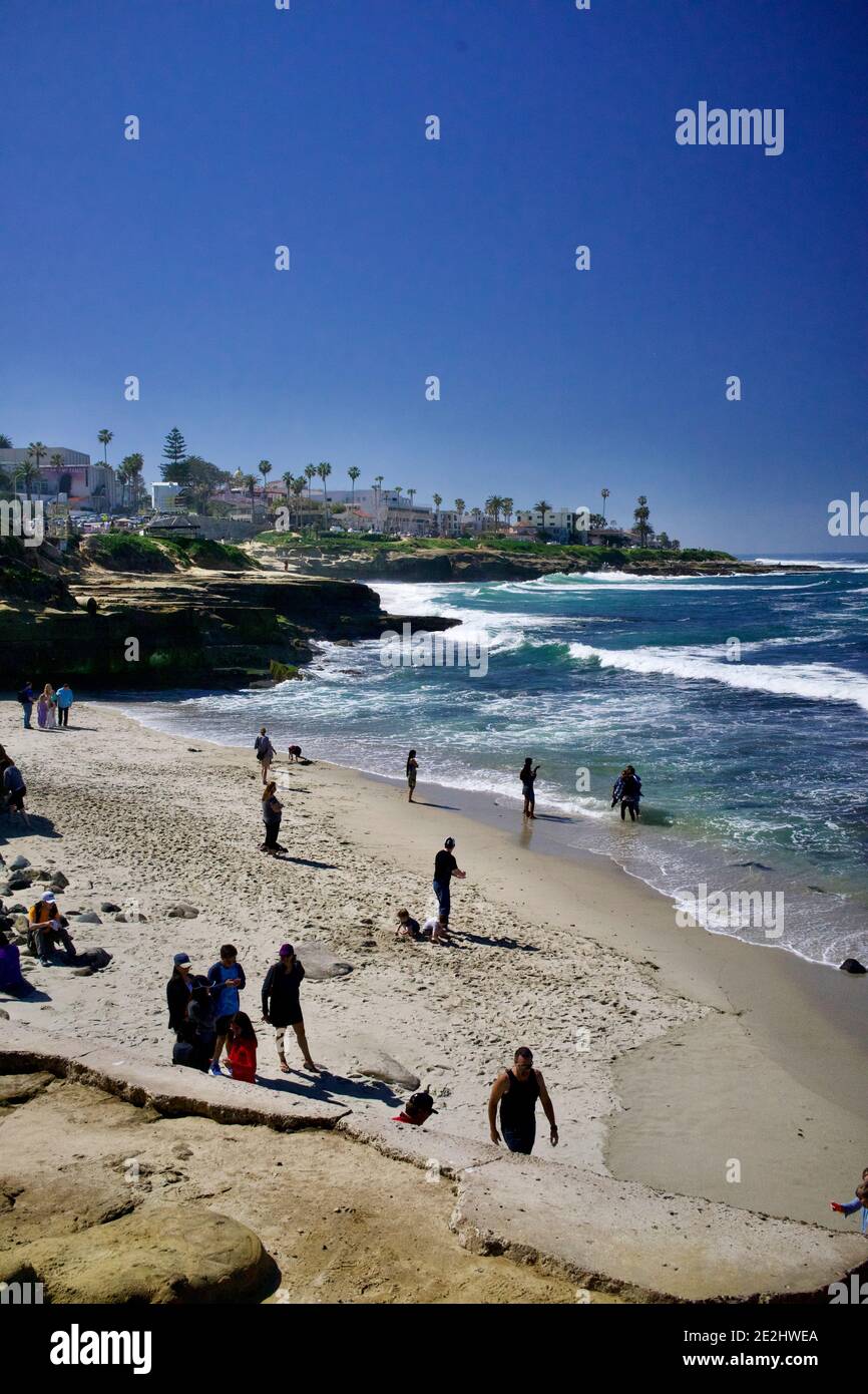 La Jolla, CA. San Diego, California, outdoor coastline of the Pacific Ocean Stock Photo