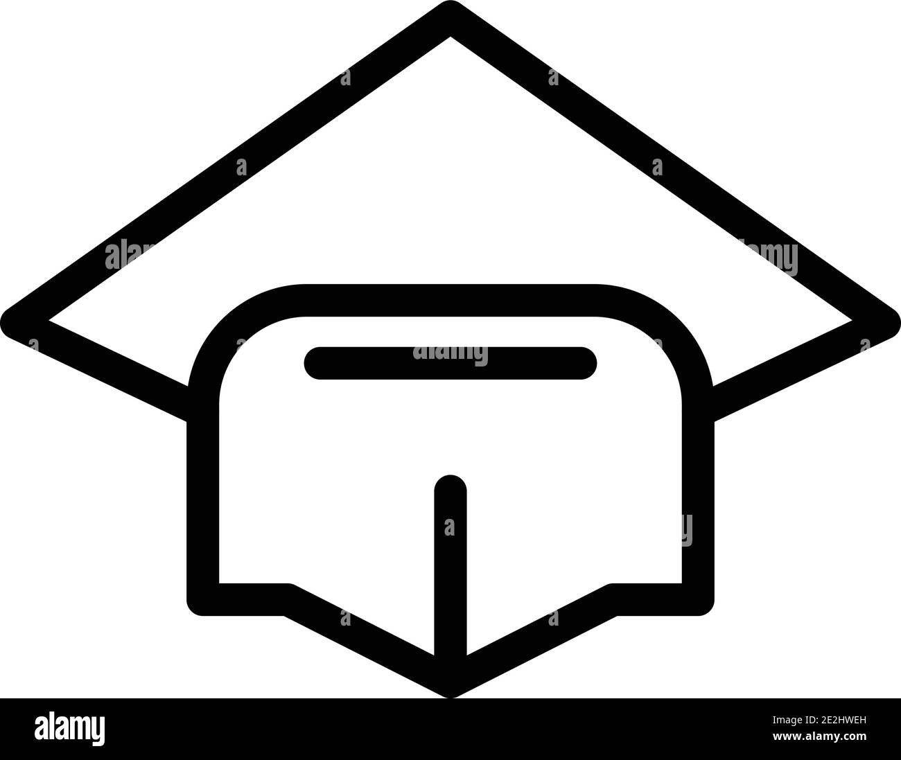 Academic hat icon. Outline academic hat vector icon for web design ...