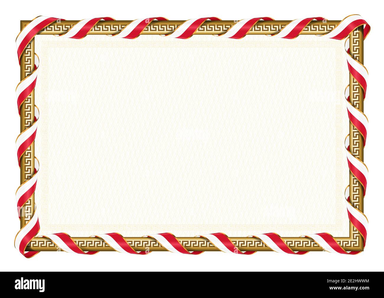 Horizontal frame and border with Malta flag, template elements for your