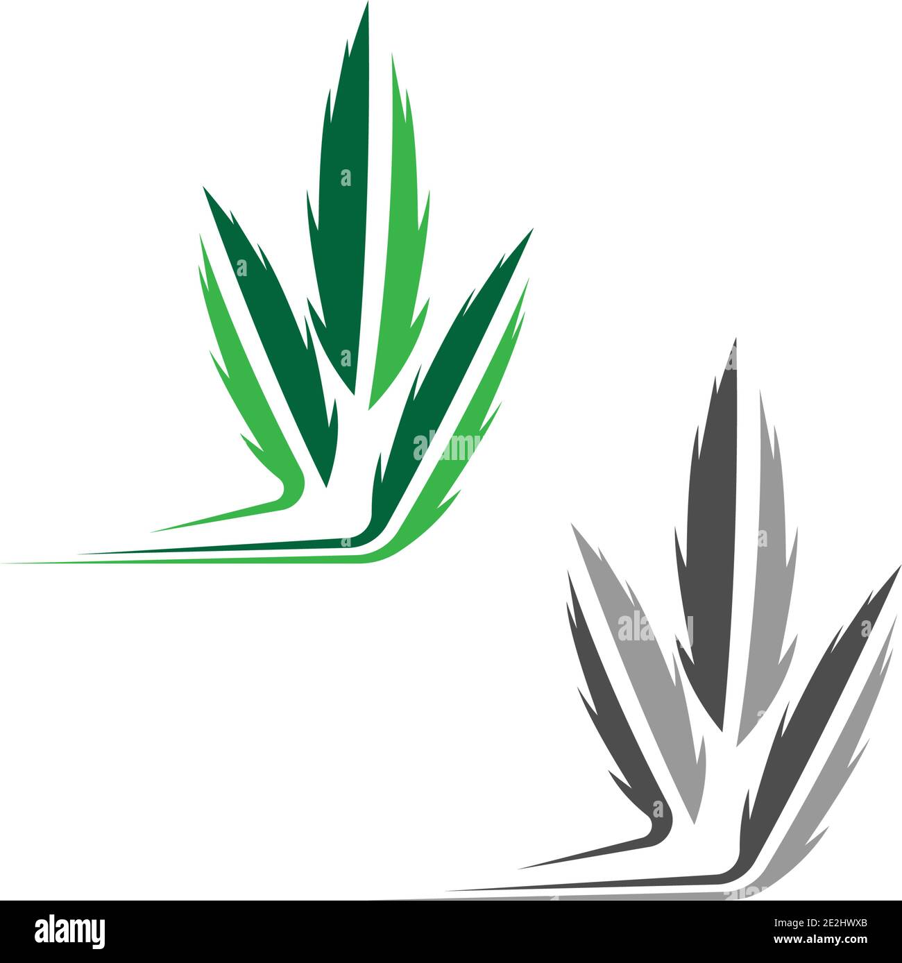 Cannabis leaf logo design vector template illustration Stock Vector