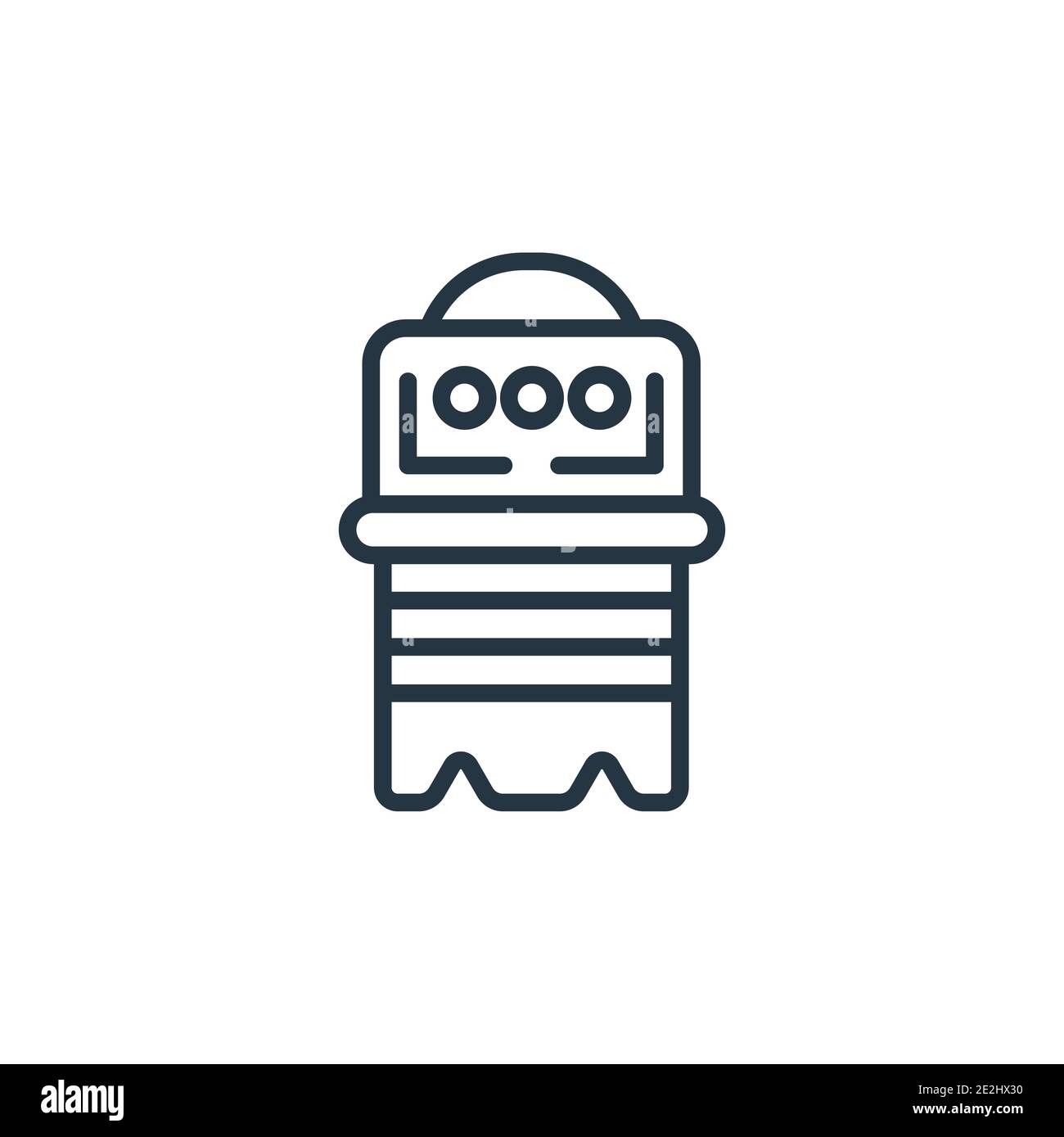 Paper towel outline vector icon. Thin line black paper towel icon, flat ...