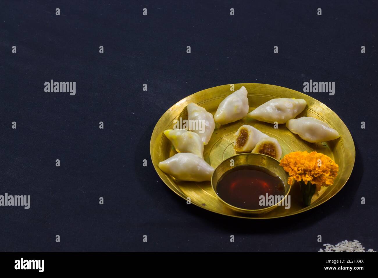 delicious bengali rice flour coconut dumpling served during bengali