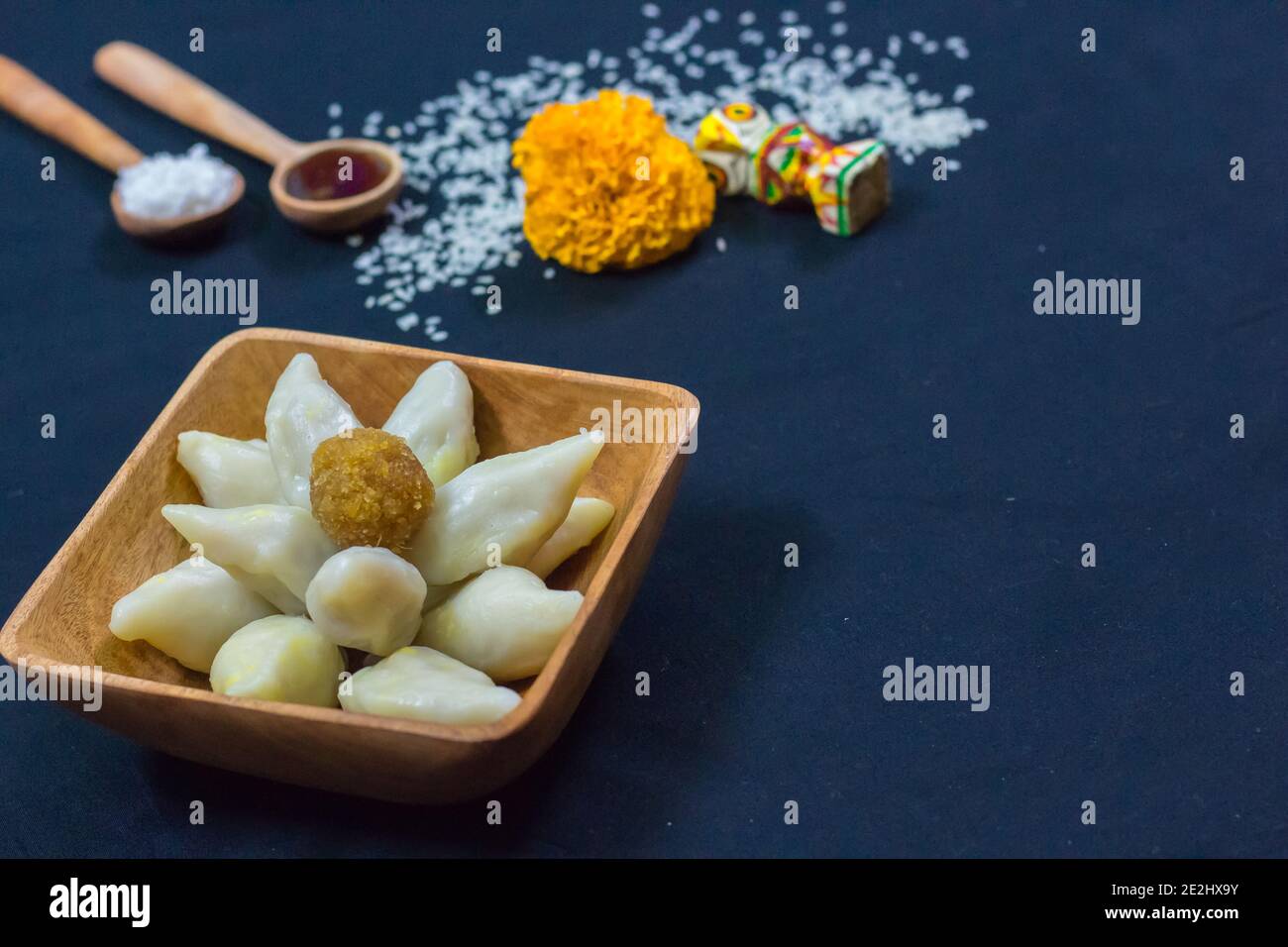 delicious bengali rice flour coconut dumpling served during bengali
