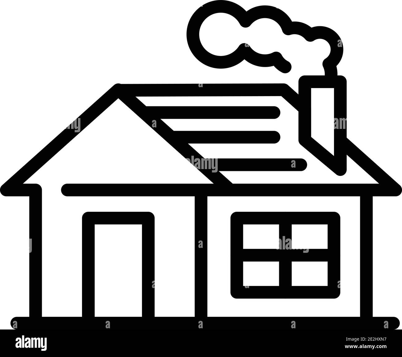 Village cottage icon. Outline village cottage vector icon for web ...